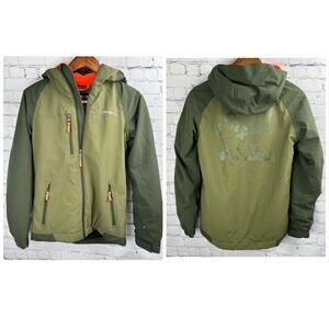 O'Neil Insulated Grid Snow Ski Jacket Coat Forrest Night Green Youth Kids Lg